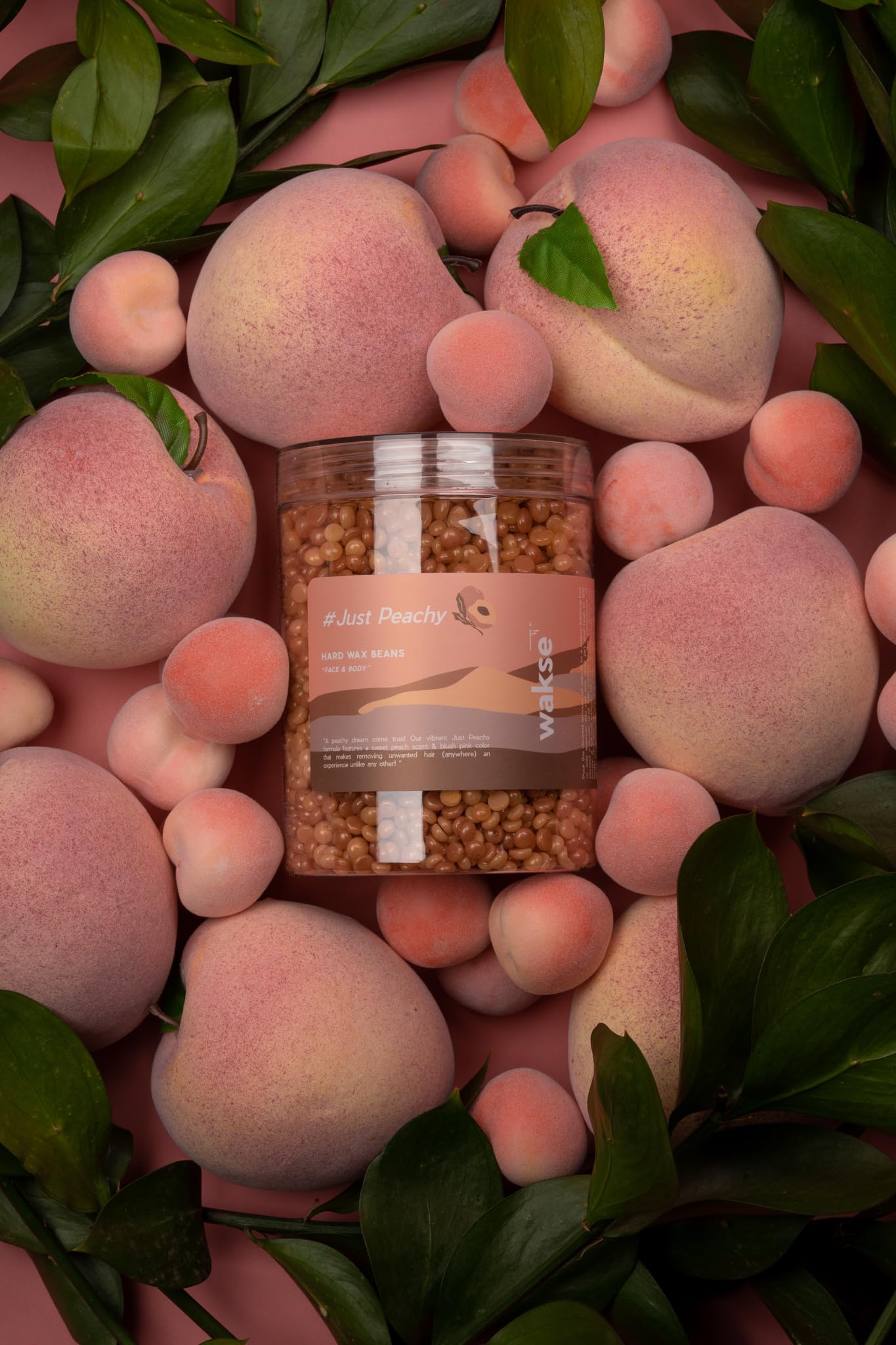 wakse Just Peachy Hard Wax Beans, For Face and Body Hair Removal, Peach Scented, 12.8oz Beauty and Personal Care wakse