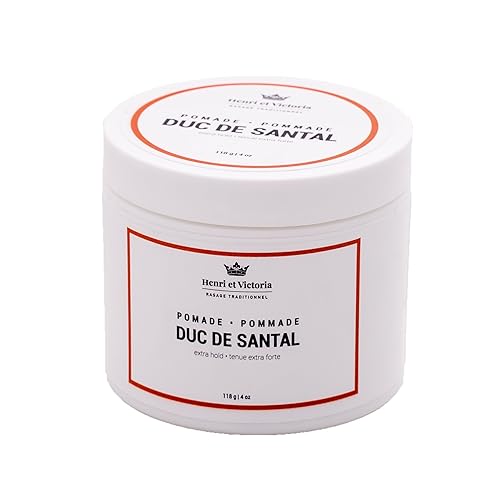 Duc de Santal Hair Pomade for Men for All Hair Styles - Strong Hold and Medium Shine, Water-Based Hair Styling Pomade, Adds Texture & Thickness Beauty & Personal Care HENRI ET VICTORIA