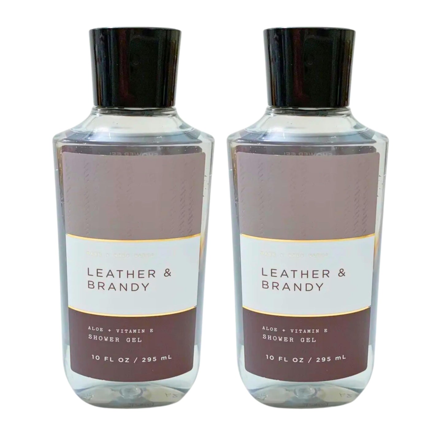 Bath & Body Works Shower Gel, Set of 2 Bottles, Each Bottle 10oz (Leather Brandy) Beauty & Personal Care Bath & Body Works