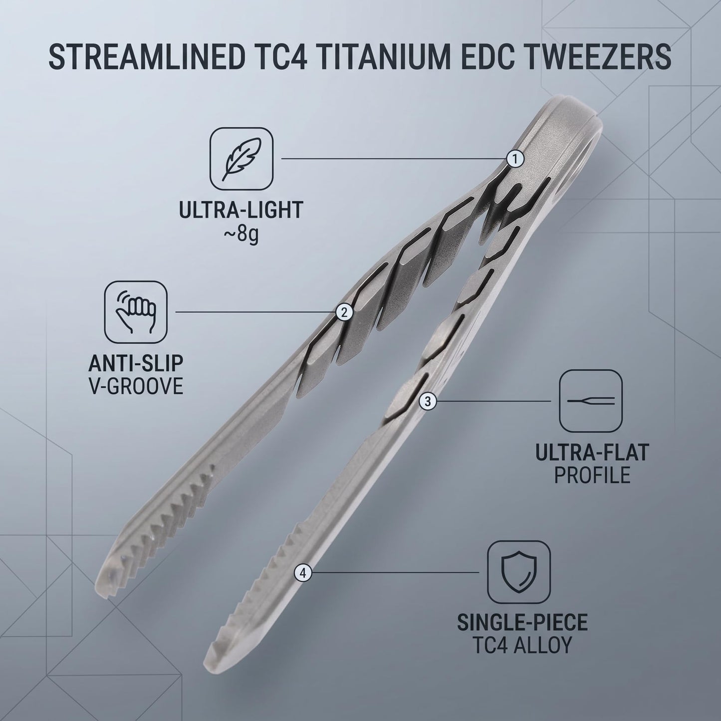 Portable Tweezer, Engineer Mini Keychain Tweezer with Anti Slip Design Multi Function Pick Up Tool for Outdoor Activities Travel Work Beauty and Personal Care RiToEasysports