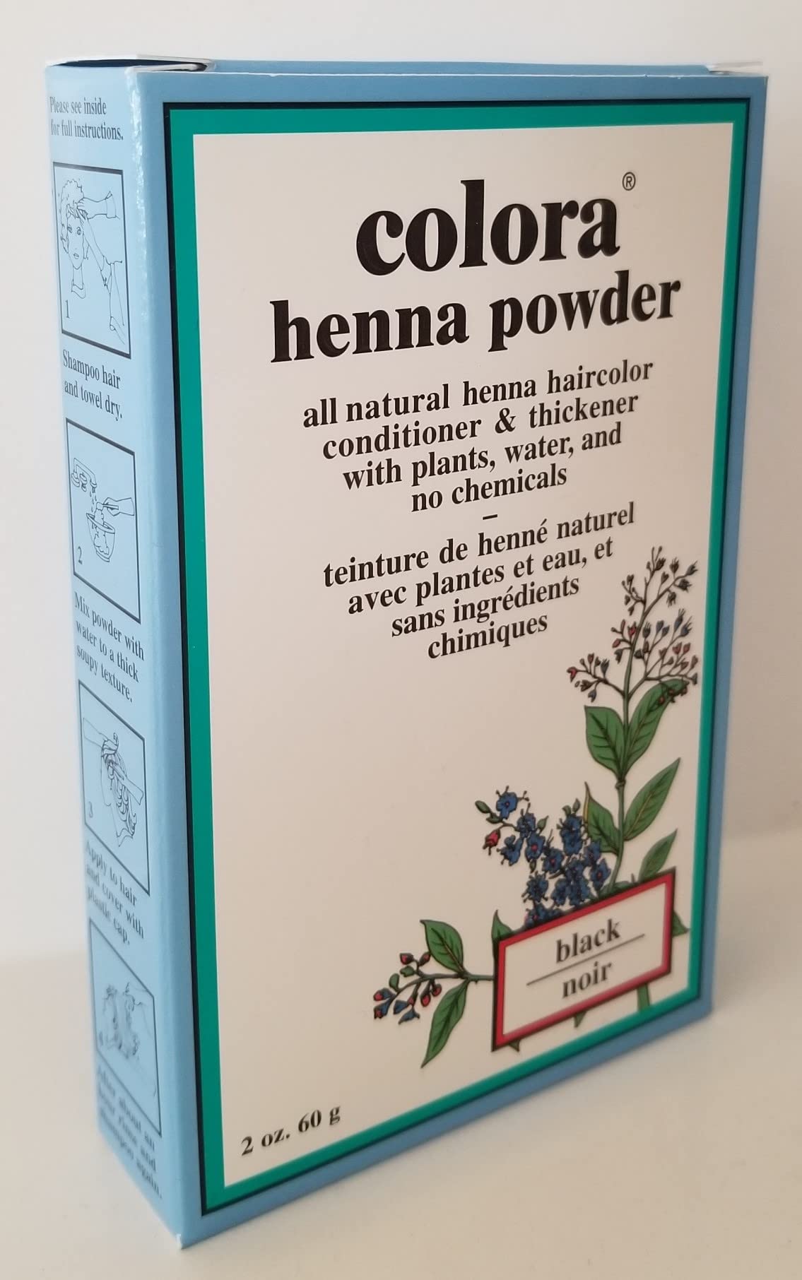 Colora Henna Powder Hair Color Black 2 Ounce (Pack of 3) Beauty & Personal Care Colora Henna