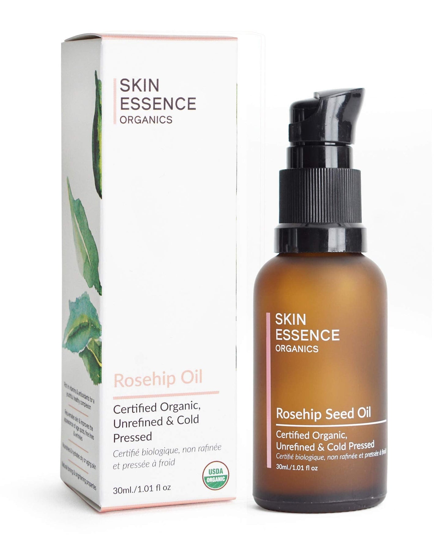 Skin Essence Organics Rosehip Seed Oil - Authentic, Cold-Pressed, & Certified Organic (30ml) Beauty & Personal Care Skin Essence Organics