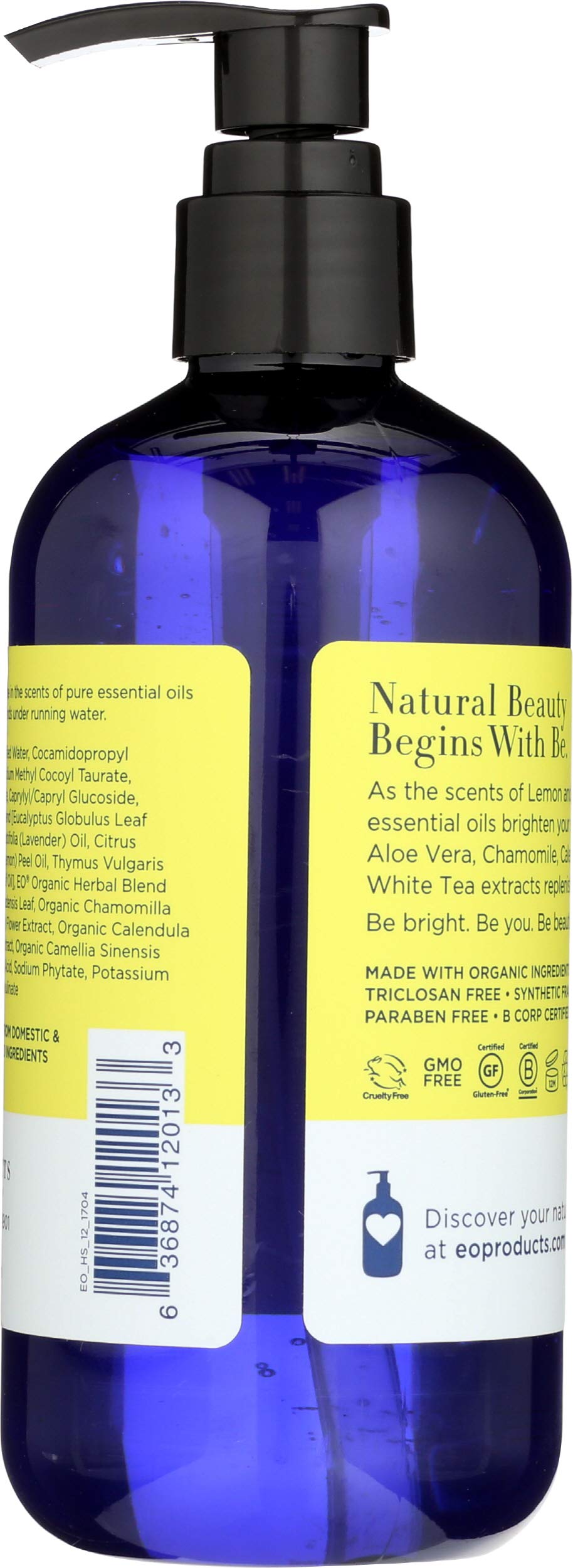 EO, Soap Liquid Lemon Eucalyptus, 12 Fl Oz Beauty & Personal Care EO