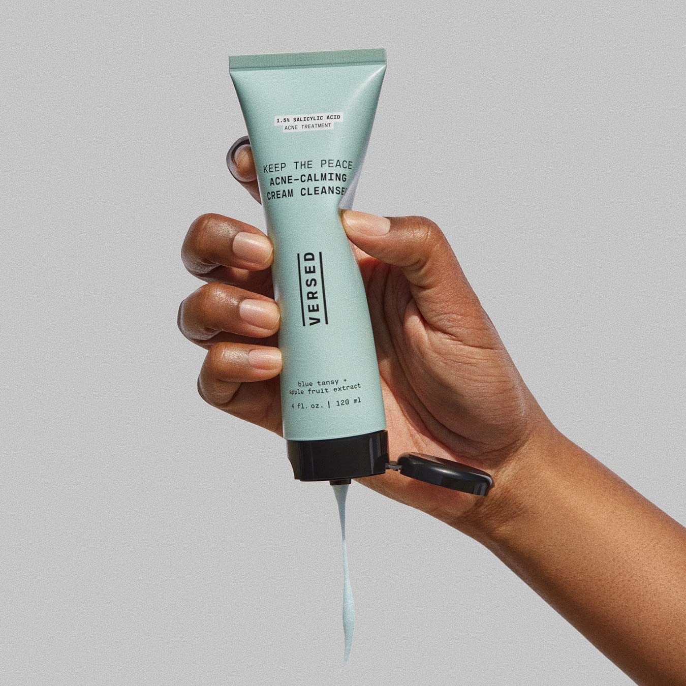 Versed Keep The Peace Calming Cream Cleanser 4 oz – Gentle Foaming Face Wash with Salicylic Acid, Reduces Blemishes, Non-Drying & Vegan Beauty & Personal Care Versed