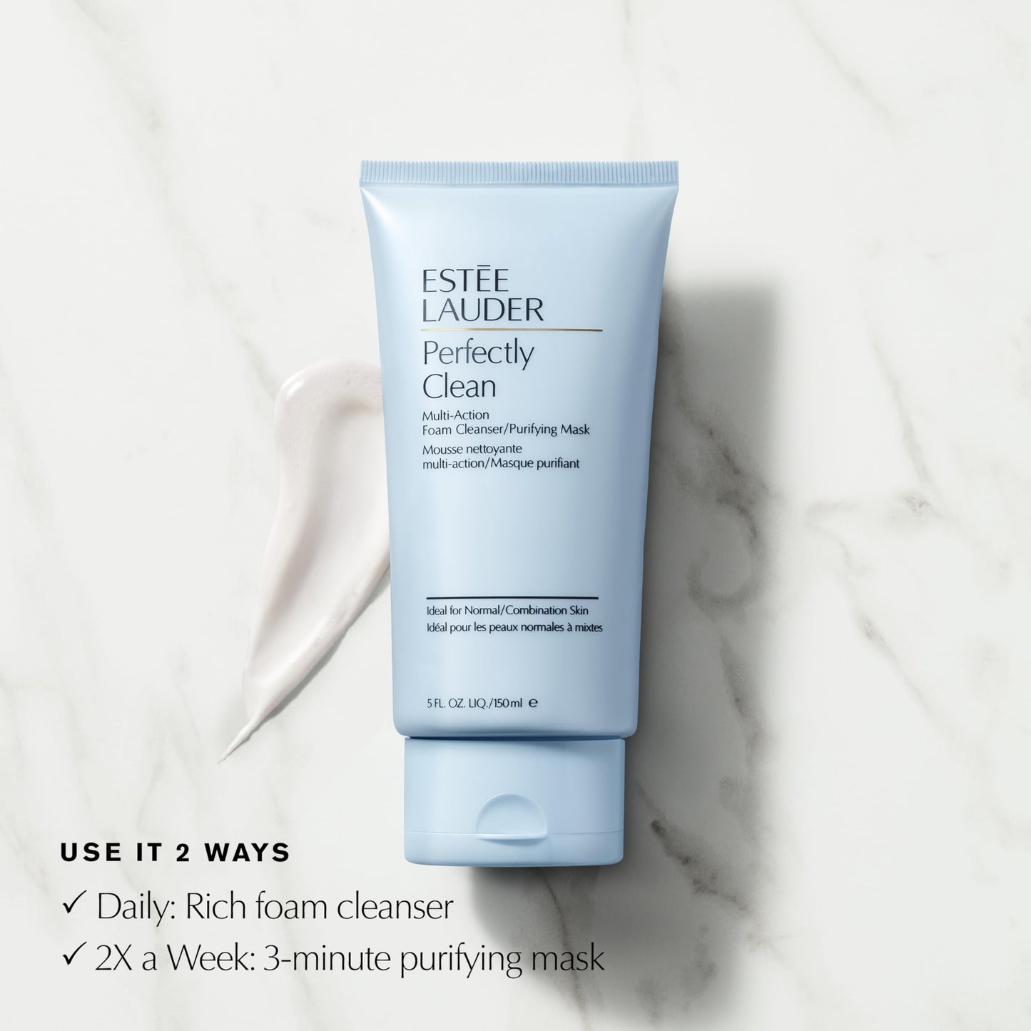 Estée Lauder Perfectly Clean Multi-Action Foaming Face Wash Cleanser/Purifying Face Mask, 5.0 fl oz. Beauty & Personal Care Estée Lauder