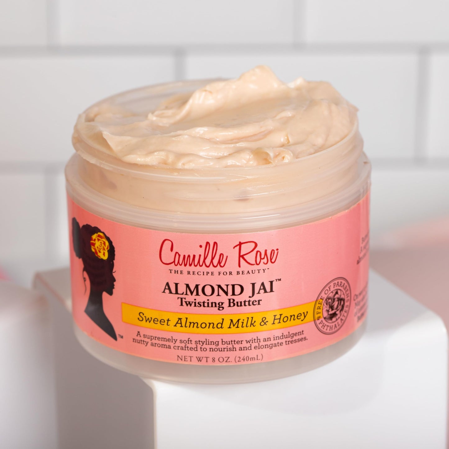 Camille Rose Almond Jai Twisting Hair Styling Butter, with Aloe and Honey, to Soften Smooth and Moisturize, for All Hair Types, 8 oz Beauty & Personal Care Camille Rose