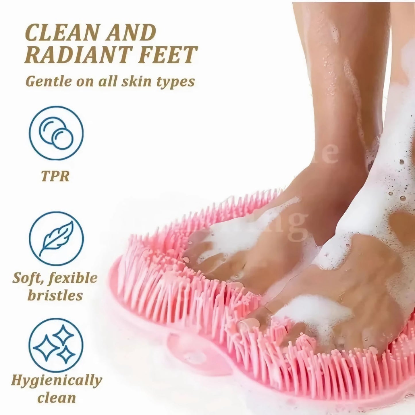 VALWORD 2-Pack Shower Foot Scrubber Mat for Seniors, Men, Women Beauty and Personal Care VALWORD