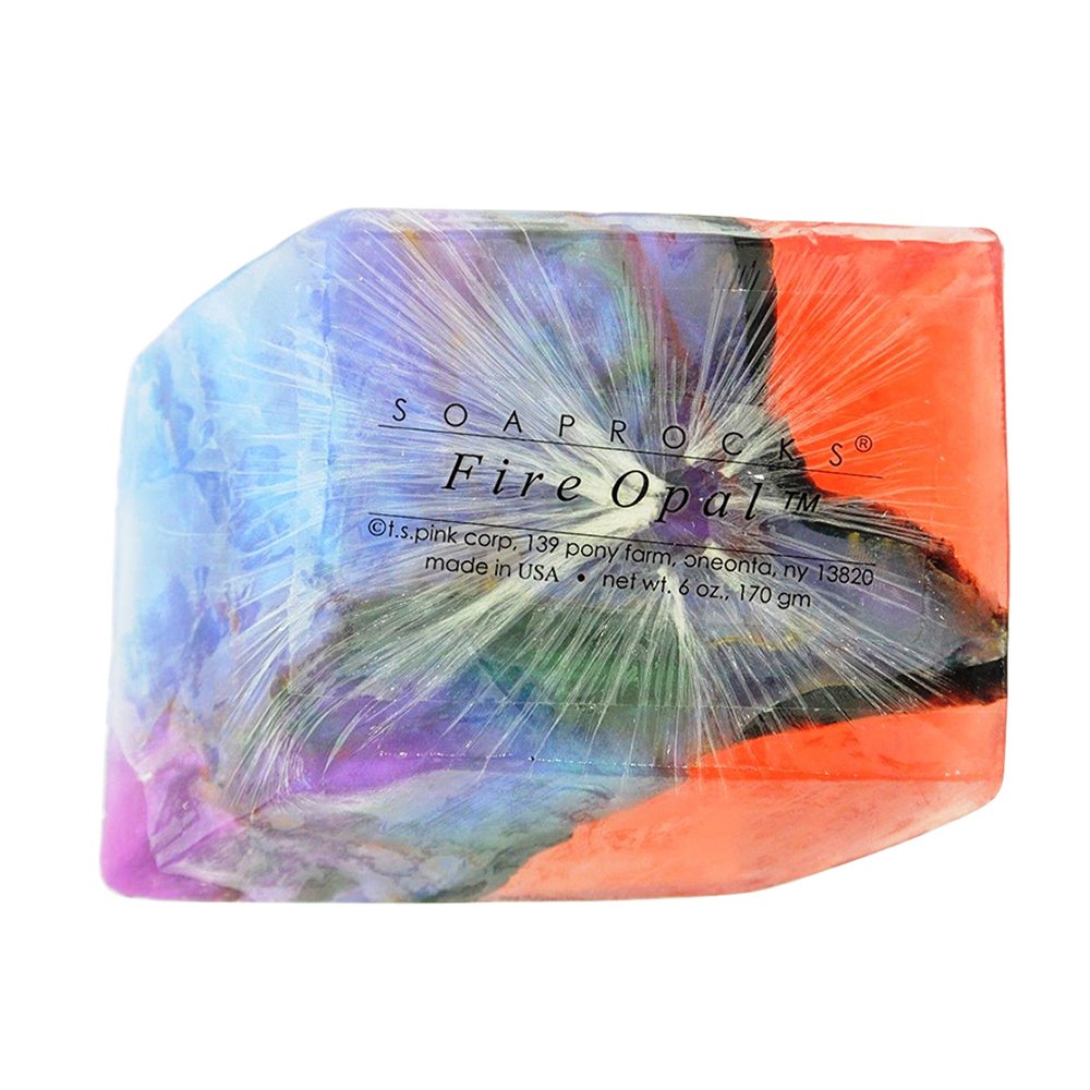 SoapRocks TS Pink FireOpal Soap that looks like a Rock ~ 6 oz. Gem Rocks Birthstone Jabón Gemstone Beauty & Personal Care SoapRocks