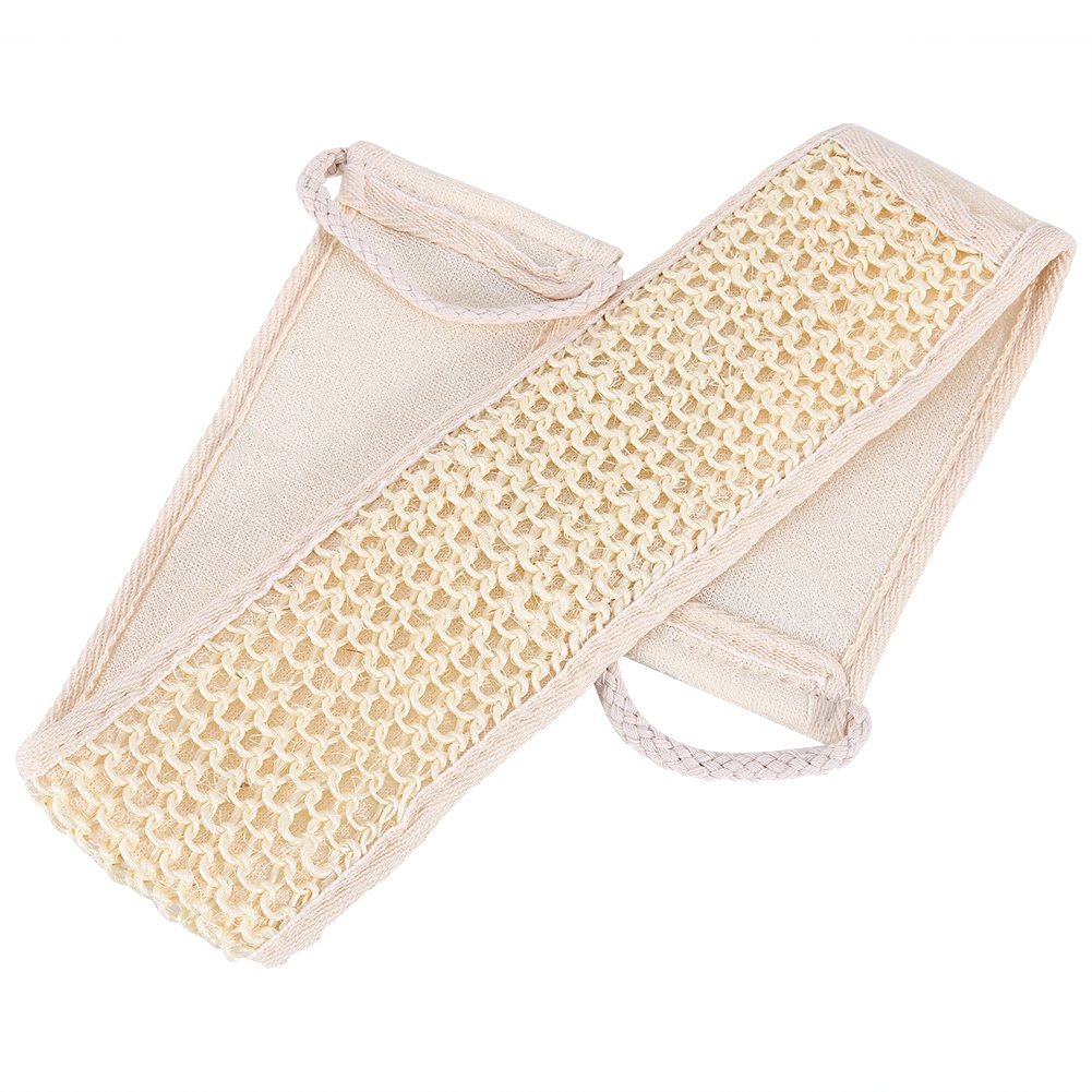 Loofah Back Scrubber Strap, Bath Wash Exfoliating Strap for Shower Massage Sponge Body Back Washer for Men and Women, Skin Care Bathing Accessories Beauty and Personal Care FILFEEL