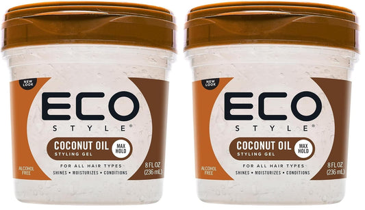 Eco Style Coconut Oil Styling Gel - Adds Luster and Moisturizes Hair - Weightless Styling & Superior Hold - Prevents Breakage and Split Ends Beauty and Personal Care Eco Style Default Title