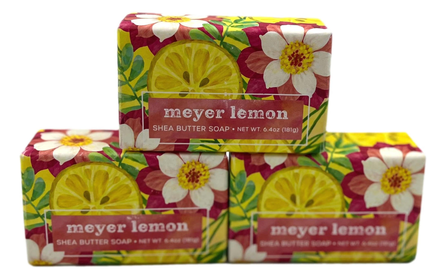 Greenwich Bay Trading Company Meyer Lemon Shea Butter Soap, 6.4 oz Bars, Set of 3 Beauty & Personal Care Greenwich Bay