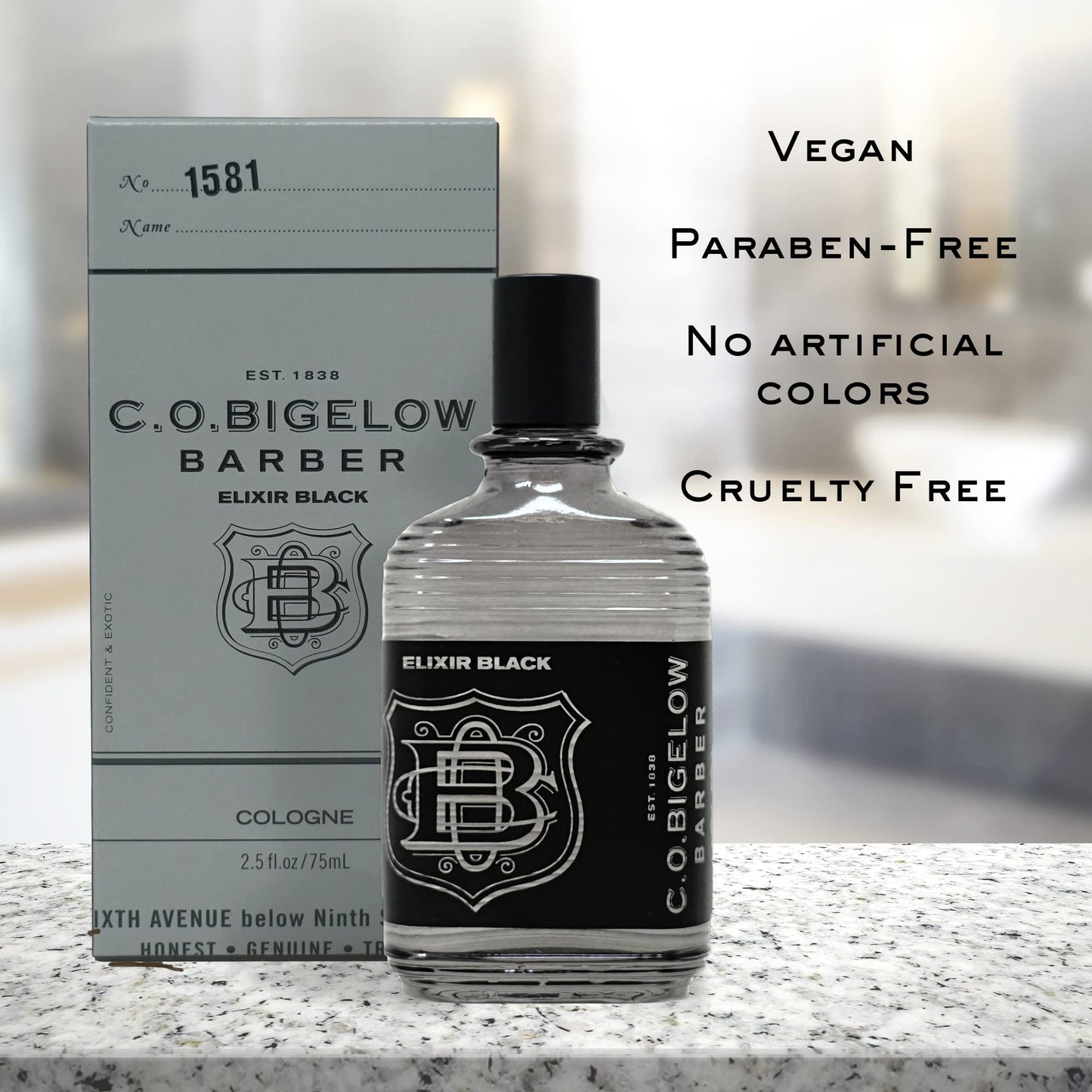 C.O. Bigelow Elixir Black Cologne for Men, Musk & Vanilla Fragrance, Long Lasting Men's Cologne, Elixir Perfume for Men, 2.5 Fl Oz Beauty & Personal Care C. O. Bigelow