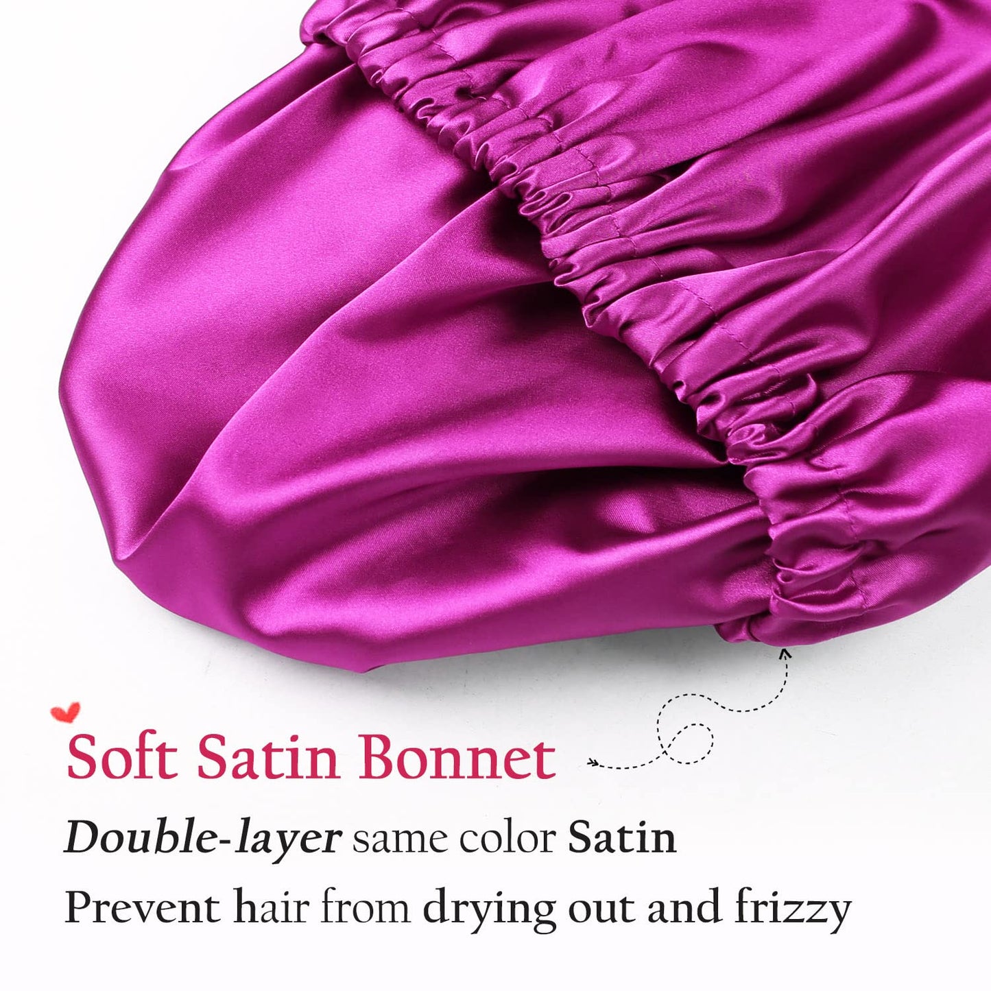 Women’s Silk Bonnet for Curly Hair Sleeping Soft Slouchy Chemo Beanie Fuchsia Beauty and Personal Care Alnorm