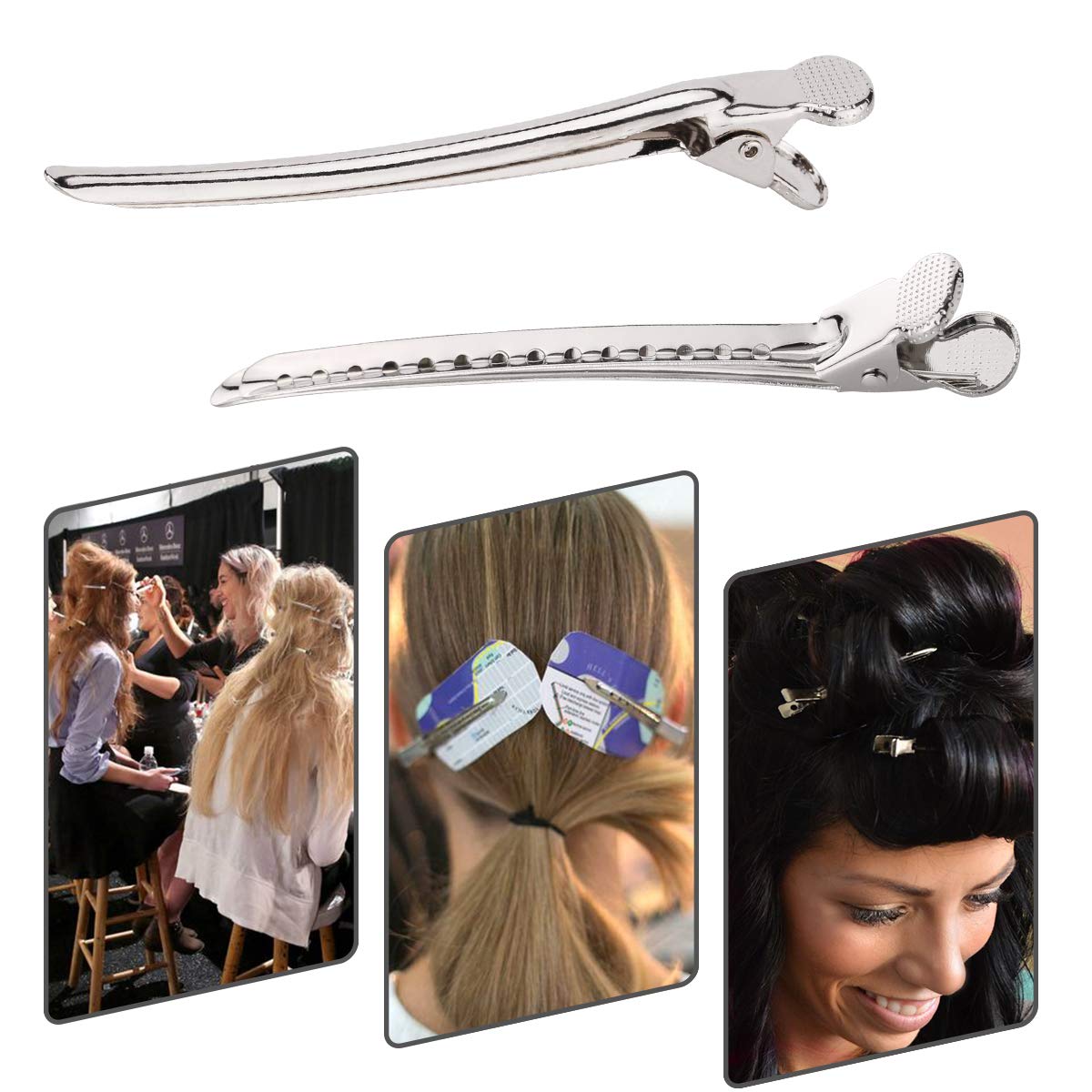Alligator Hair Clips Metal Duck Bill Hair Clips for Styling - with Holes 3.5 inch Professional Sectioning Clips for Salon and Women Girls Accessories Beauty & Personal Care aosdanting