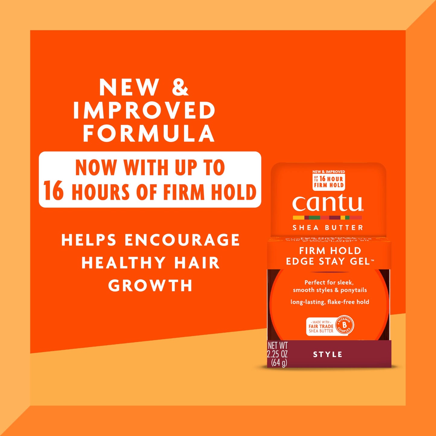 Cantu Extra Hold Edge Stay Gel for Natural Hair with Shea Butter, 2.25 oz (Pack of 4) Beauty & Personal Care Cantu