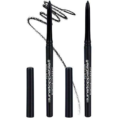 Maybelline Unstoppable Waterproof Mechanical Black Eyeliner Pencil, Easy to Apply, Smooth Glide, Up to 24 Hour Wear, Onyx, Pack of 2 Beauty & Personal Care MAYBELLINE