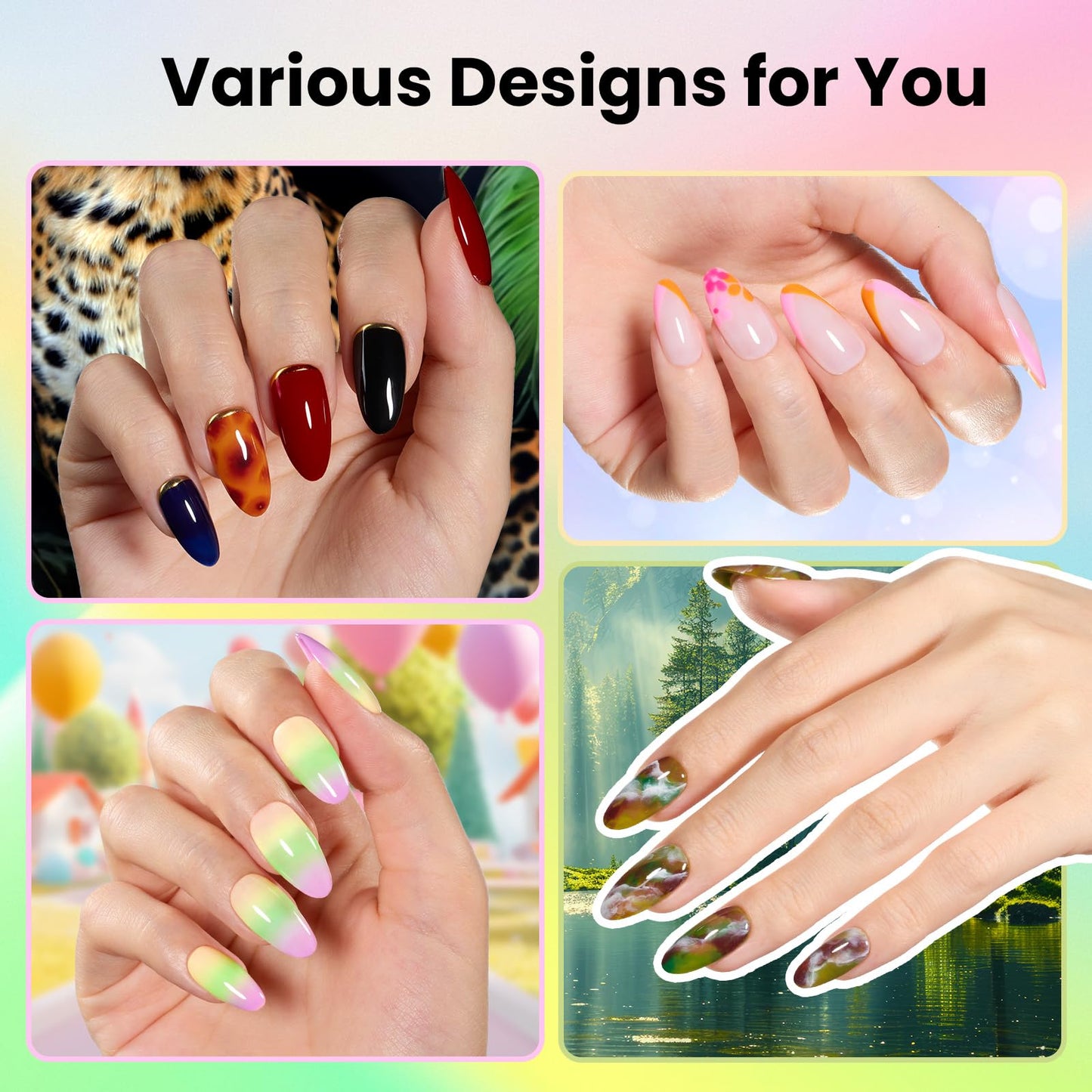 Beetles Gel Nail Polish Kit with U V Light - 80Pcs Color Enchantment 55 Colors Gel Polish Starter Kit with Base Top Coat DIY Nails Supply Stickers Beauty and Personal Care beetles Gel Polish
