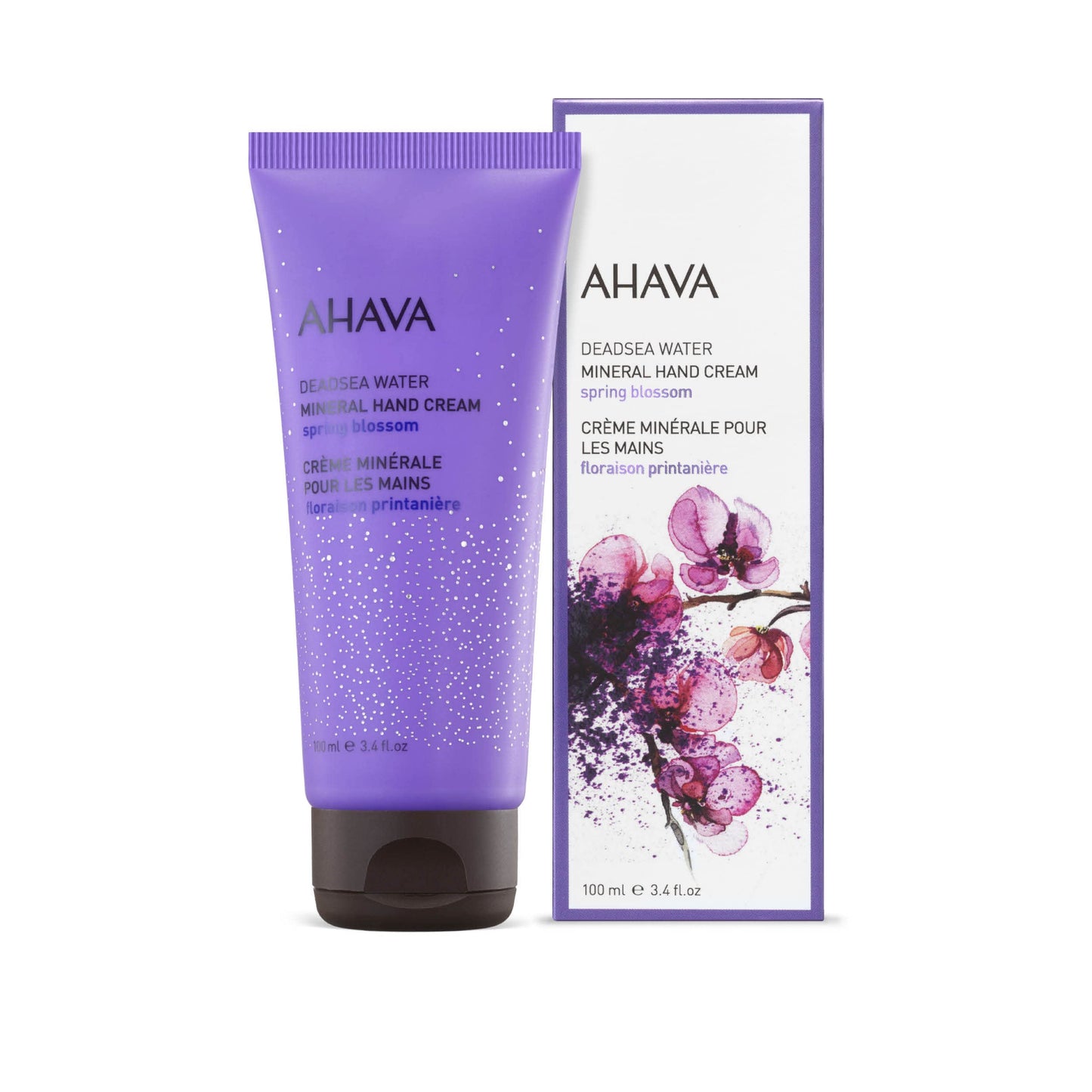 AHAVA Dead Sea Water Mineral Hand Cream, Spring Blossom - Hand Moisturizer For Dry Cracked Hands, Light & Fast Absorbing, Enriched with Exlusive Beauty & Personal Care AHAVA