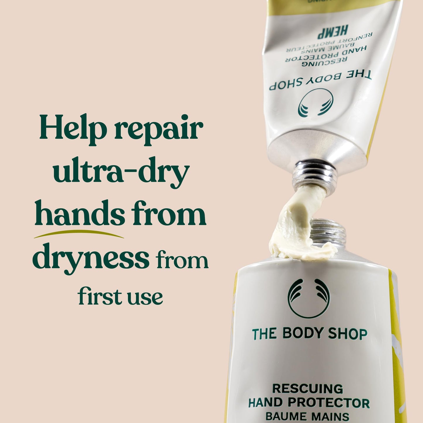 The Body Shop Hemp Hand Protector – Protecting & Hydrating Care for Ultra Dry Hands – 3.3 oz Beauty & Personal Care The Body Shop