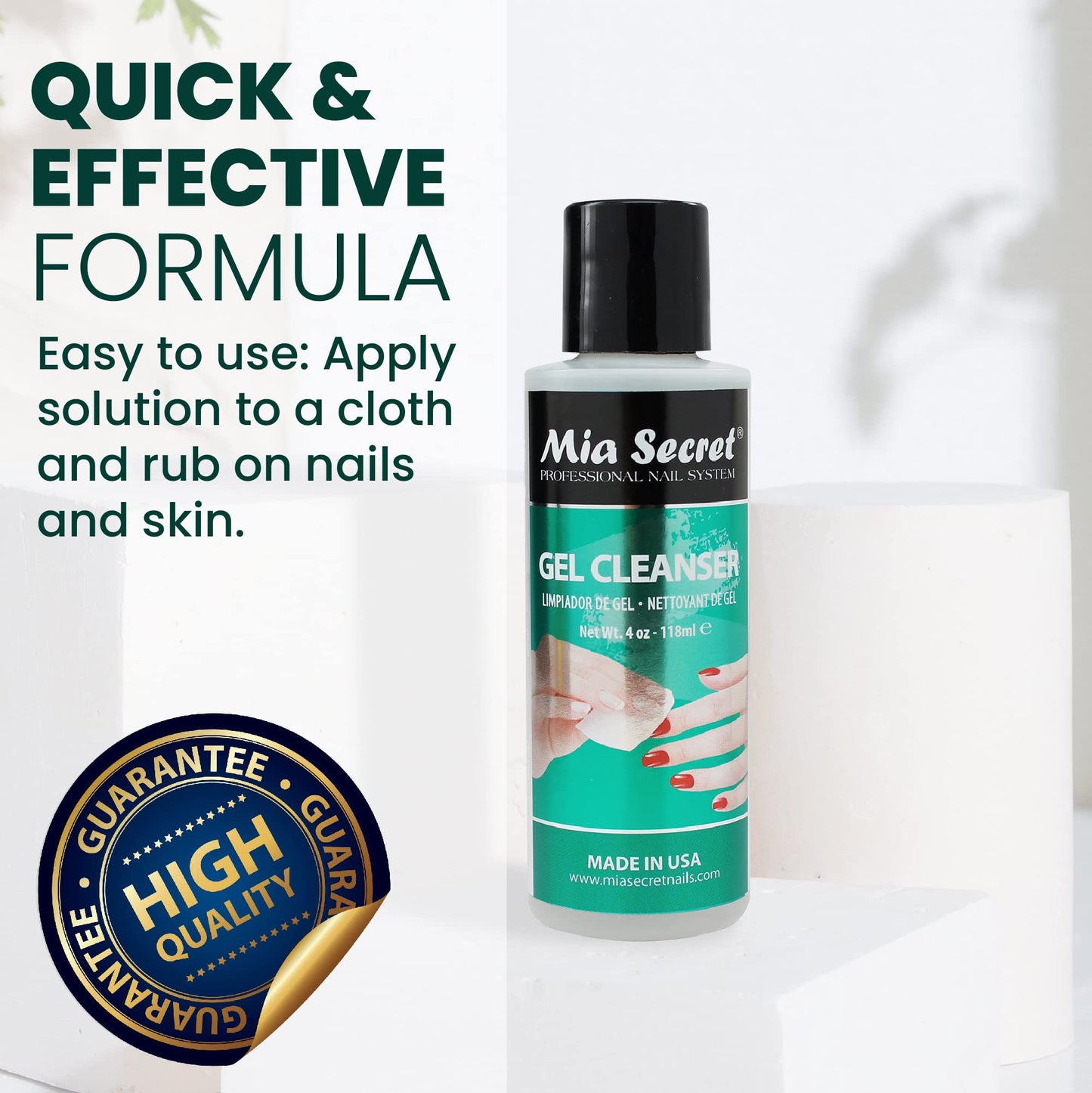 Mia Secret - Gel Cleanser multiple sizes UV Gelux and Gel Systems Cleanser (4 oz.) Beauty & Personal Care Mia Secret