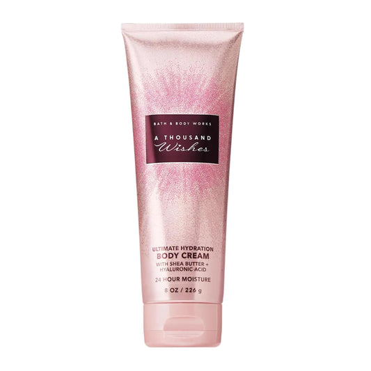 Bath & Body Works A Thousand Wishes Body Cream, Ultimate Hydration Moisturizer with Shea Butter & Hyaluronic Acid for Dry Skin, Prosecco and Peony Beauty & Personal Care Bath & Body Works