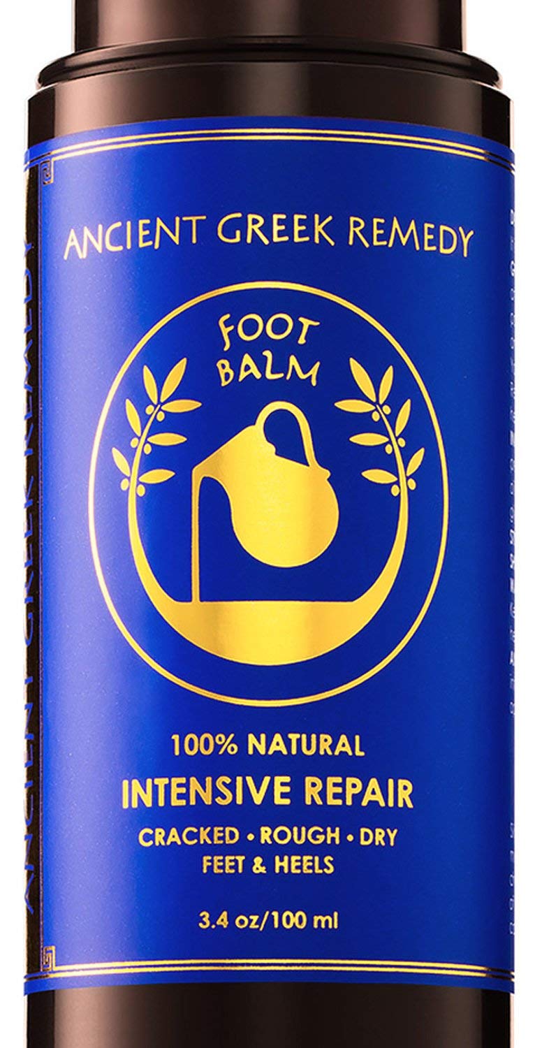 Dry Cracked Heels Repair | Organic Foot Cream for Dry Feet & Callus with Jojoba, Lavender, Almond, Olive & Vitamin E Oil | Natural Foot Balm Beauty & Personal Care Ancient Greek Remedy