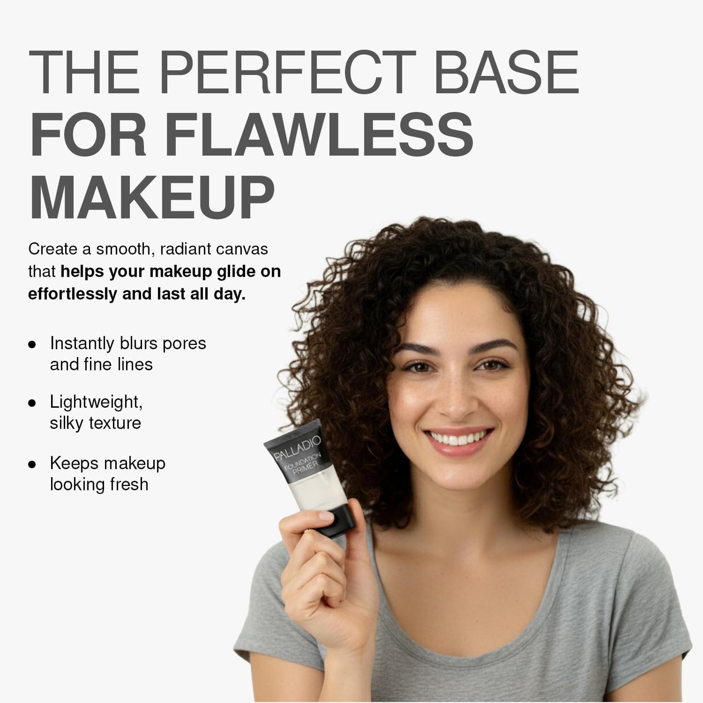 Palladio Foundation Primer, Lightweight and Velvety Primer with Aloe Vera and Chamomile, Wear Alone or As Foundation Base, Minimizes Fine Lines Beauty & Personal Care Palladio
