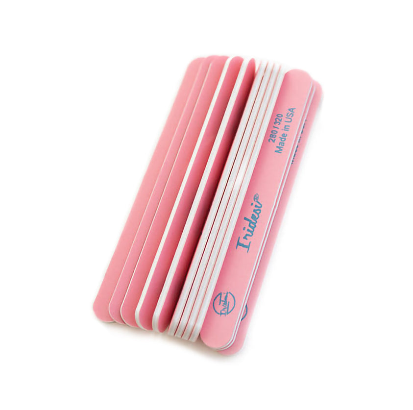 Nail Files and Buffers Premium Pink Light Pink 280 320 Washable Emery Boards 7 Inches Long 12 Pack Beauty & Personal Care Iridesi