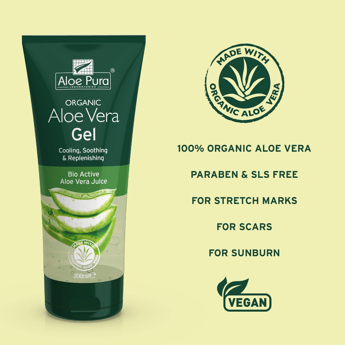 Aloe Pura Organic Aloe Vera Skin Gel 6.8 fl oz Beauty & Personal Care Aloe Pura