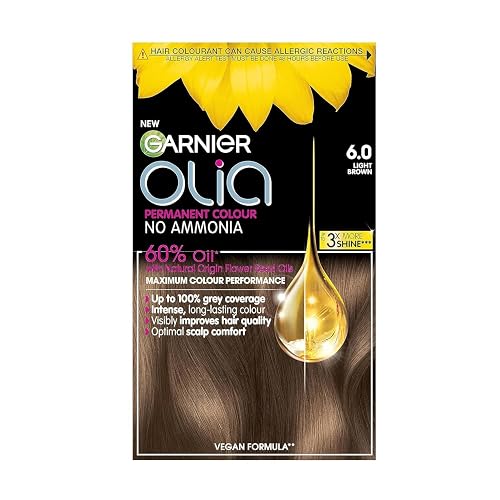 Garnier Olia Oil Powered Permanent Haircolor, 6.0 Light Brown 1 ea Beauty & Personal Care Garnier