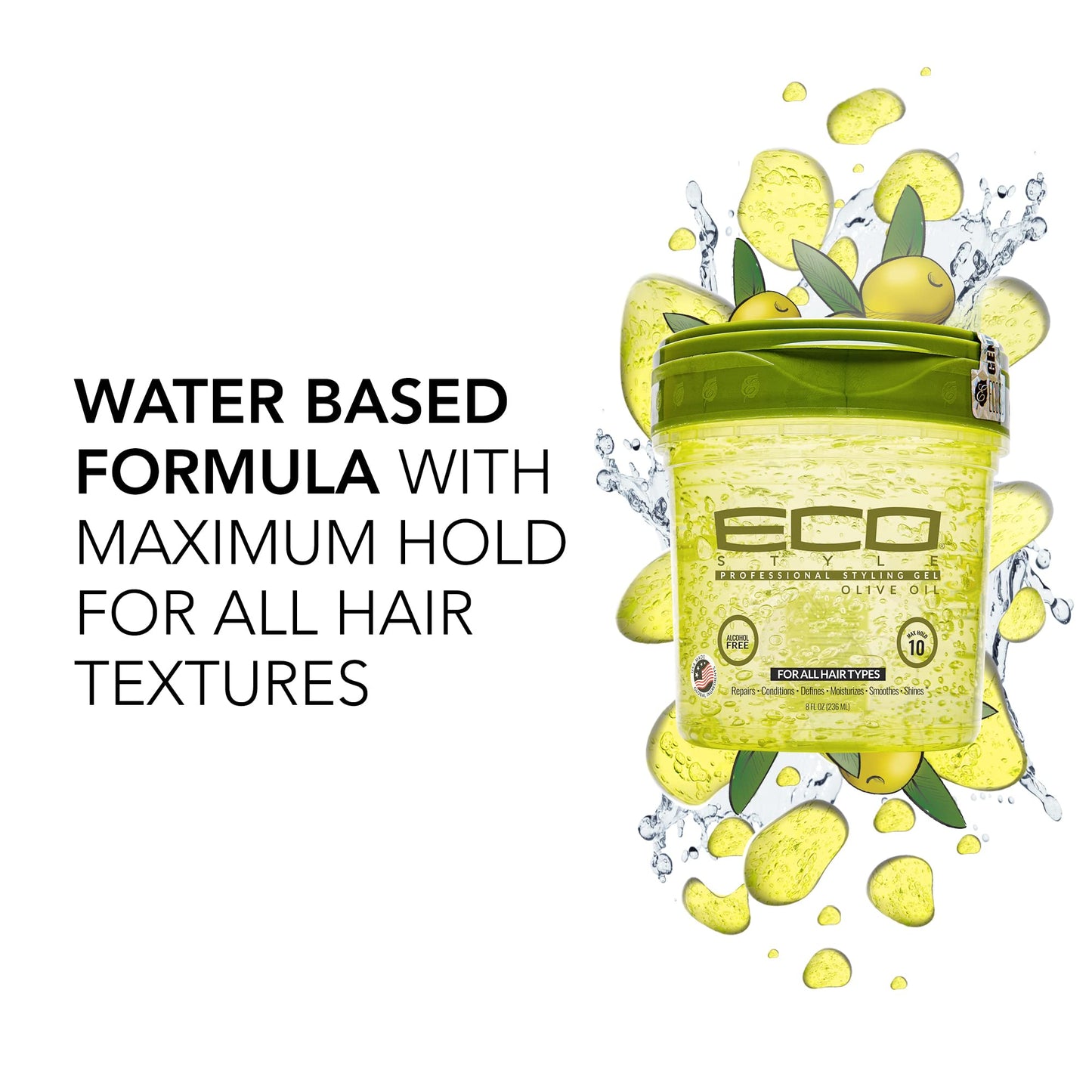 Eco Style Olive Oil Professional Styling Hair Gel, 16 oz (Pack of 3) Beauty & Personal Care Eco Style