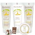 Hotel Amenities 200-Piece Travel Kit: Soap, Shampoo & Conditioner 2 in 1, Body Wash and Body Lotion Bulk Mini Kits for Toiletry Bags - Trial Size Bars Beauty & Personal Care DincherBel