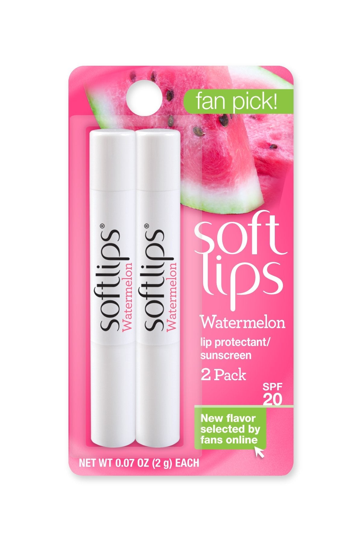 Softlips Lip Remedies, Watermelon, 0.07 Ounce, 2 Count (Pack of 12) Beauty and Personal Care SoftLips
