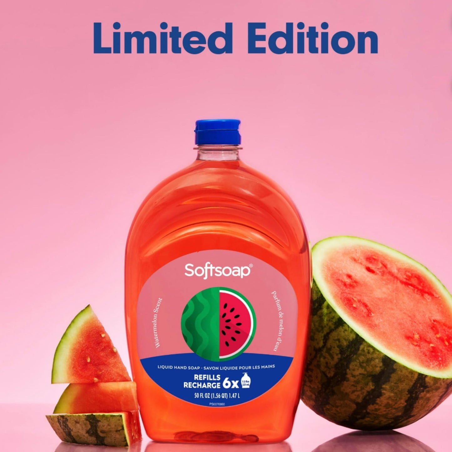 Softsoap Limited Edition Seasonal Scents | Extra Large Refill Bottles, 100 FL Oz Total, 2-50 Fl Oz Bottles for Refilling Liquid Hand Wash (Watermelon) Beauty & Personal Care Softsoap