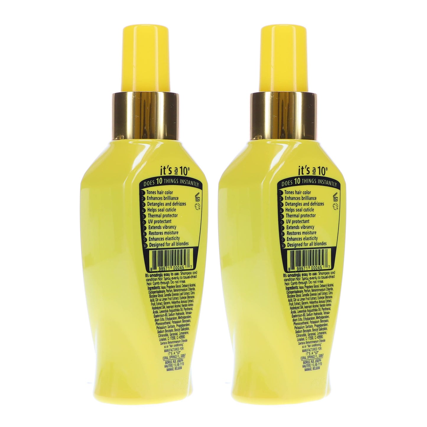 ITS A 10 by It's a 10 MIRACLE LEAVE IN PRODUCT FOR BLONDES 4 OZ (Package Of 2) Beauty & Personal Care It's a 10 Haircare