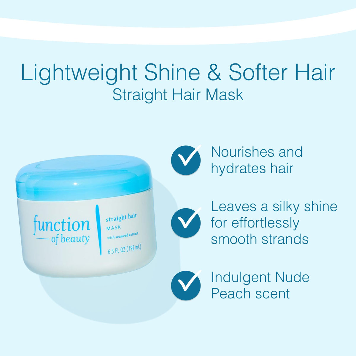 Function of Beauty Deep Conditioner Straight Hair Mask - Anti-Frizz, 2-Pack
