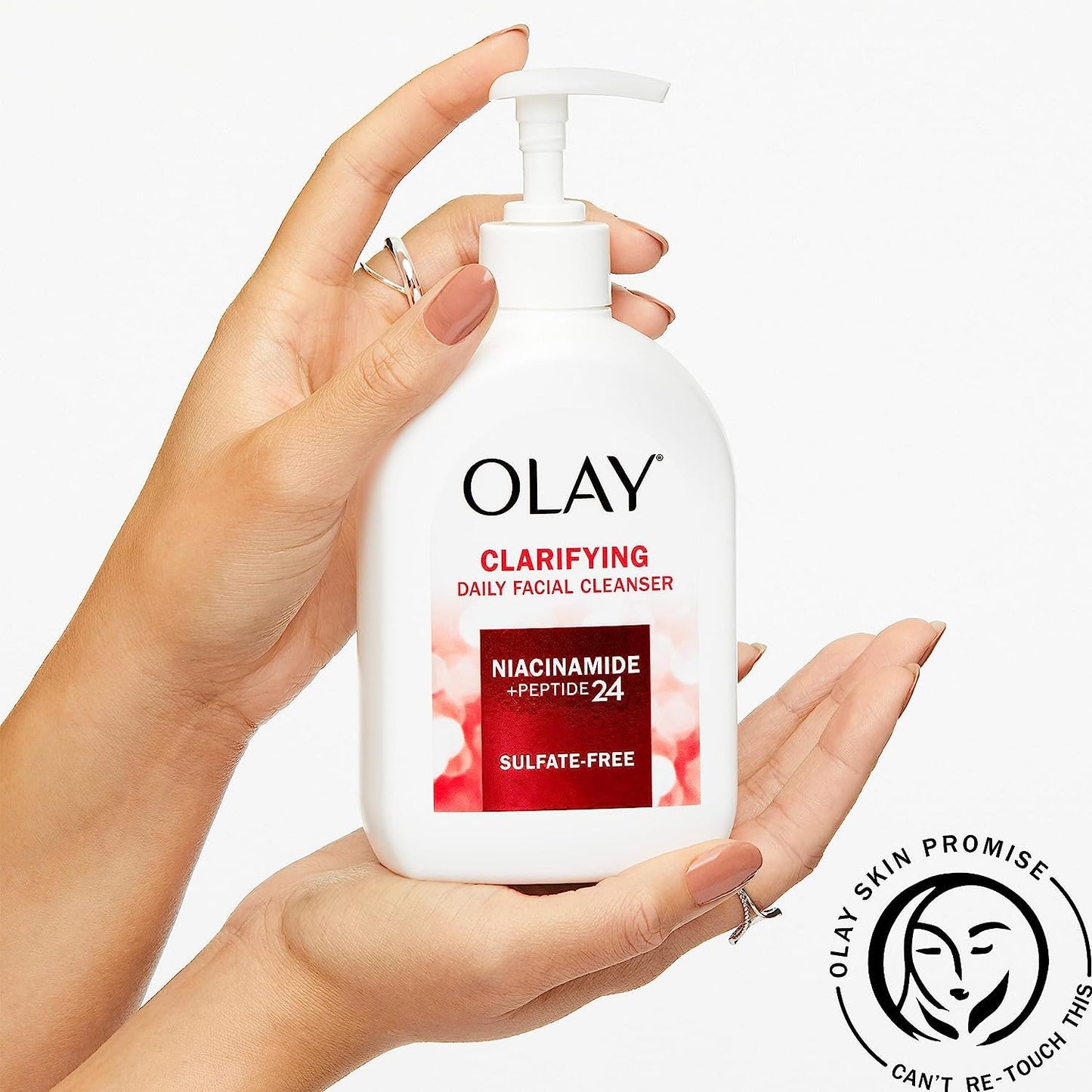 Olay Face Wash, Daily Facial Cleanser with Niacinamide, Peptides & Glycerin - Clarifying, Refreshes Skin Surface, Refines Appearance of Pores Beauty & Personal Care Olay