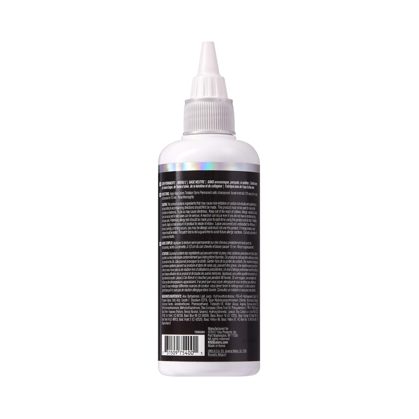 Red by Kiss Tintation Semi-Permanent Hair Color, Aloe Vera Water Based, Argan Oil, Olive Oil, Collagen & Keratin, Long-Lasting Color Dye (Darkest Beauty & Personal Care Red by Kiss