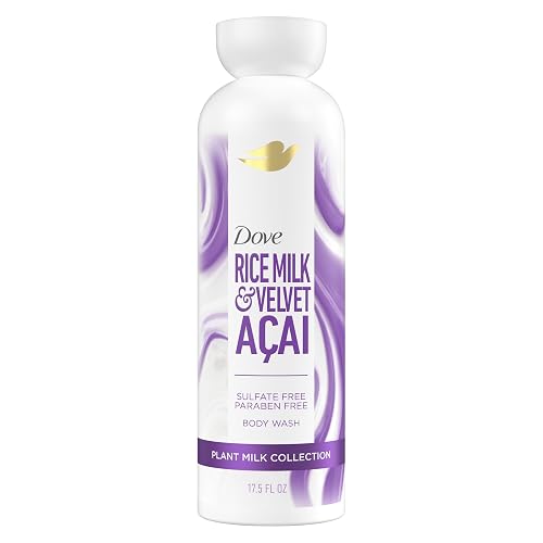 Dove Plant Milk Cleansing Body Wash Acai & Rice Milk For Women For Moisturized Skin 17.5 fl oz Beauty & Personal Care Dove