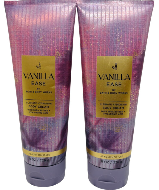 Bath & Body Works Vanilla Ease Body Cream 8 oz 2-Pack
