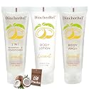 Travel Size Toiletries Kits, Bulk Mini Hotel Guest Amenities (Tropical Coconut, 1oz each), 3-Piece Sets Refreshing Coconut Scent - 50 Shampoo Beauty & Personal Care DincherBel