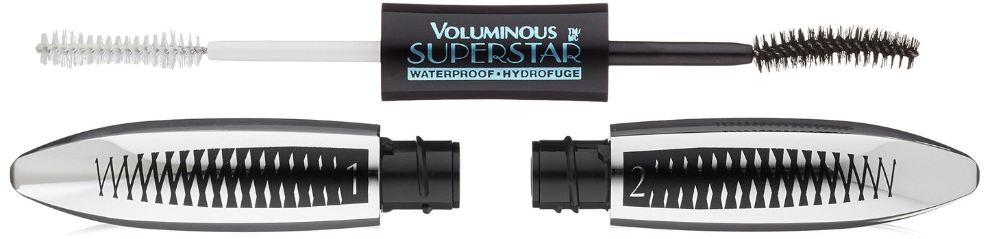 L'Oreal Paris Cosmetics Voluminous Superstar Mascara, Waterproof, Blackest Black, 0.41 Fl. Oz, 1 Count Beauty & Personal Care L'Oreal Paris