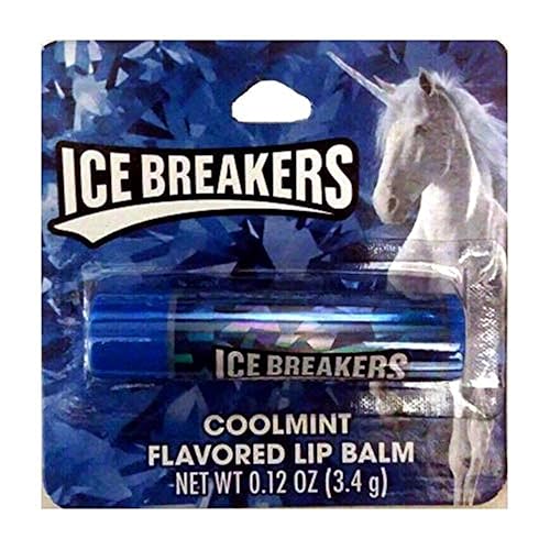 Taste Beauty (1) Stick Ice Breakers CoolMint Mint Candy Flavored Lip Balm Gluten Free - Blue Tube Carded with Unicorn - Net Wt. 0.12 oz Beauty & Personal Care Taste Beauty