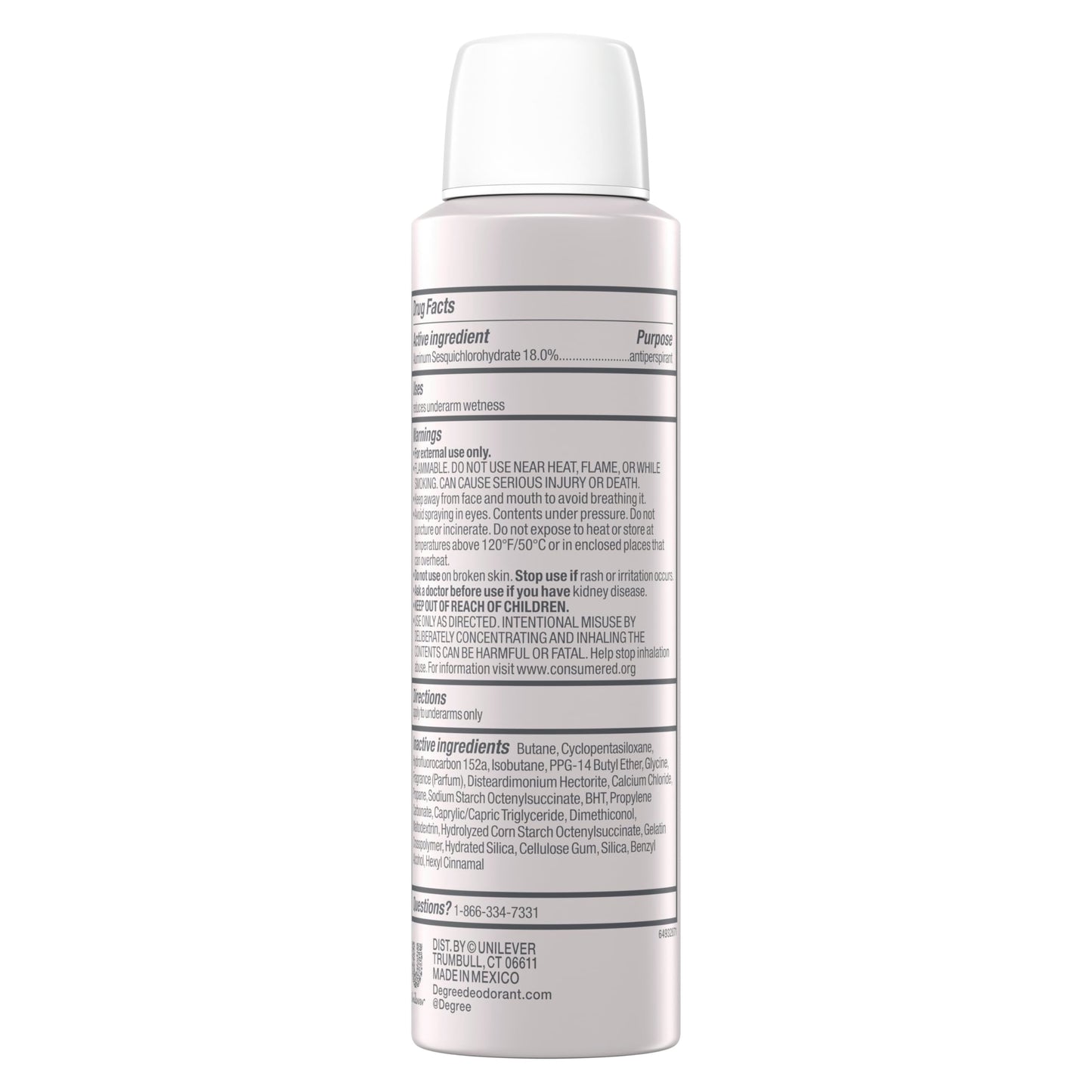 Degree dry spray for 96 Hour sweat and odor protection Fresh Cotton 5X protection 3.8oz Beauty and Personal Care Degree