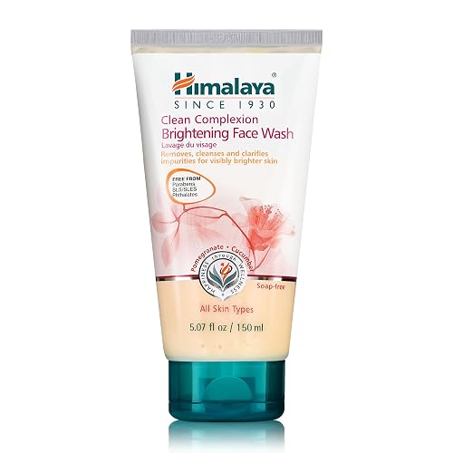 Himalaya Clean Complexion Brightening Face Wash for Bright Clean Skin, For All Skin Types, Free from Parabens, SLS, and Phthalates, 150 ml (5.07 oz) Beauty & Personal Care Himalaya