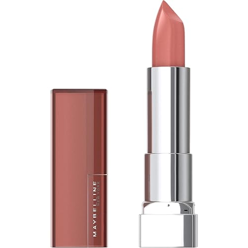 Maybelline Color Sensational Lipstick, Lip Makeup, Cream Finish, Hydrating Lipstick, Nude, Pink, Red, Plum Lip Color, Bare Reveal, 0.15 oz; (Packaging Beauty & Personal Care MAYBELLINE