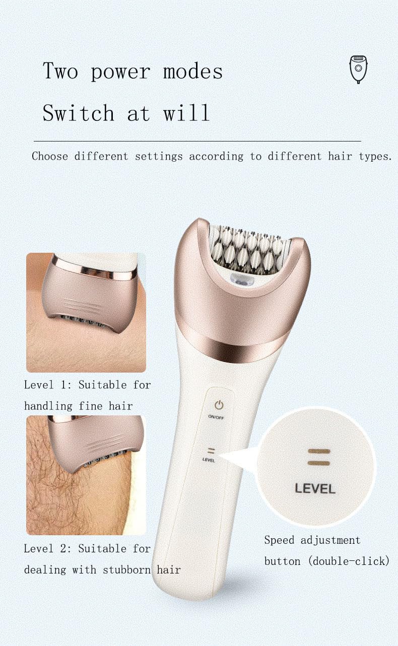 Epilator Hair Removal for Women, 6-in-1 Cordless & Rechargeable Lady Electric Shaver, Waterproof Hair Trimmer Device Wet and Dry Bikini Trimmer Beauty and Personal Care QDKVTNDJZ