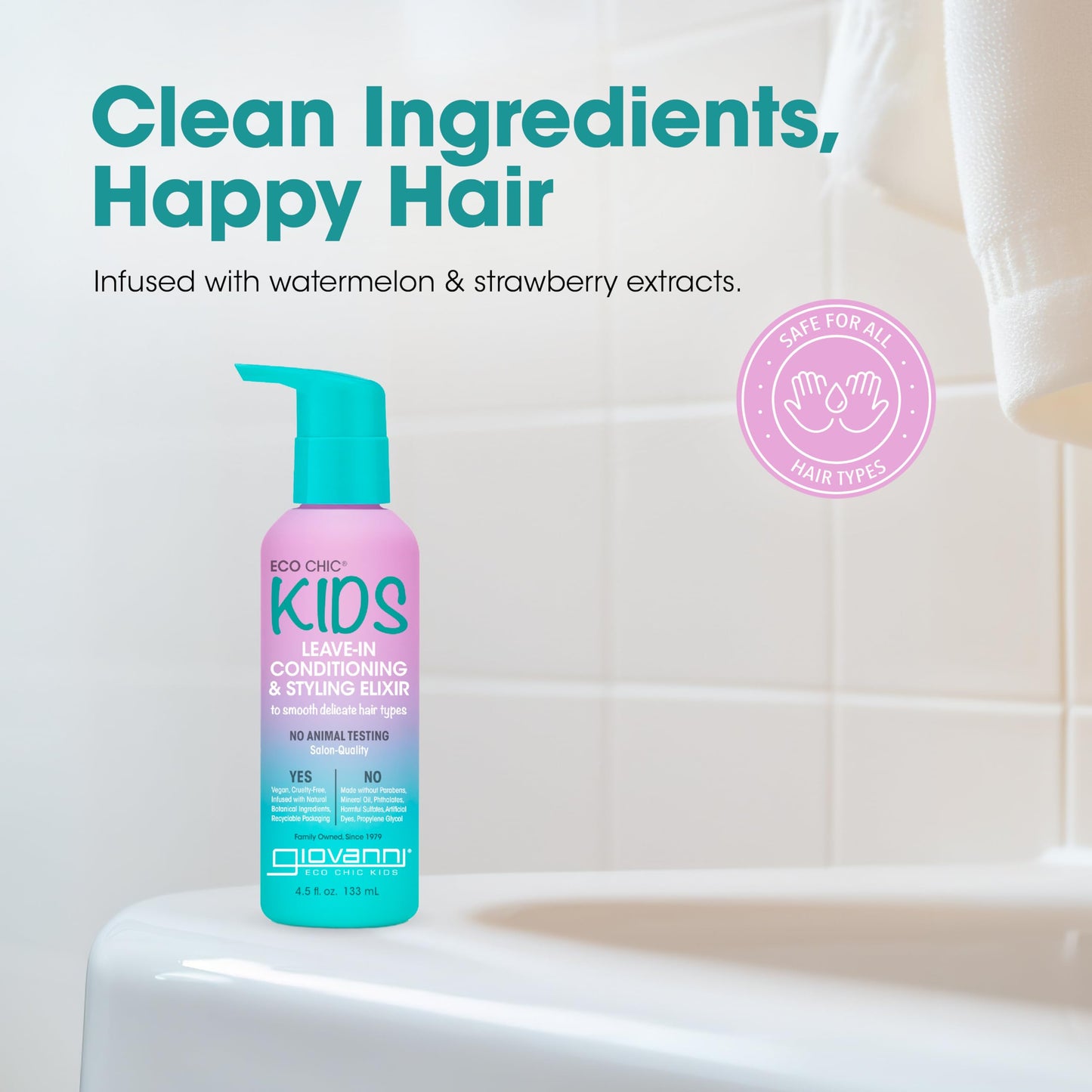 Giovanni Cosmetics Kids Leave In Cond, 4.5 fl oz Beauty & Personal Care GIOVANNI