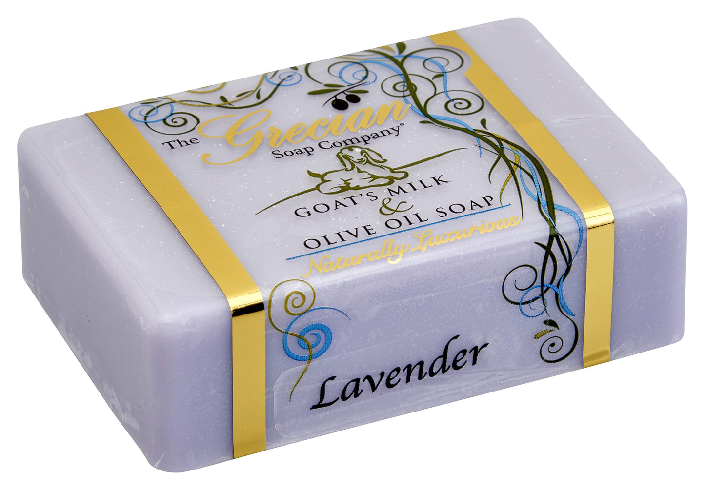 Grecian Goats Milk & Olive Oil Soap Bar 3-pack Lavender Scent: Handmade, All-Natural, Soap for Dry & Sensitive Skin, pH-Balanced, RSPO Sustainable Beauty & Personal Care The Grecian Soap Company