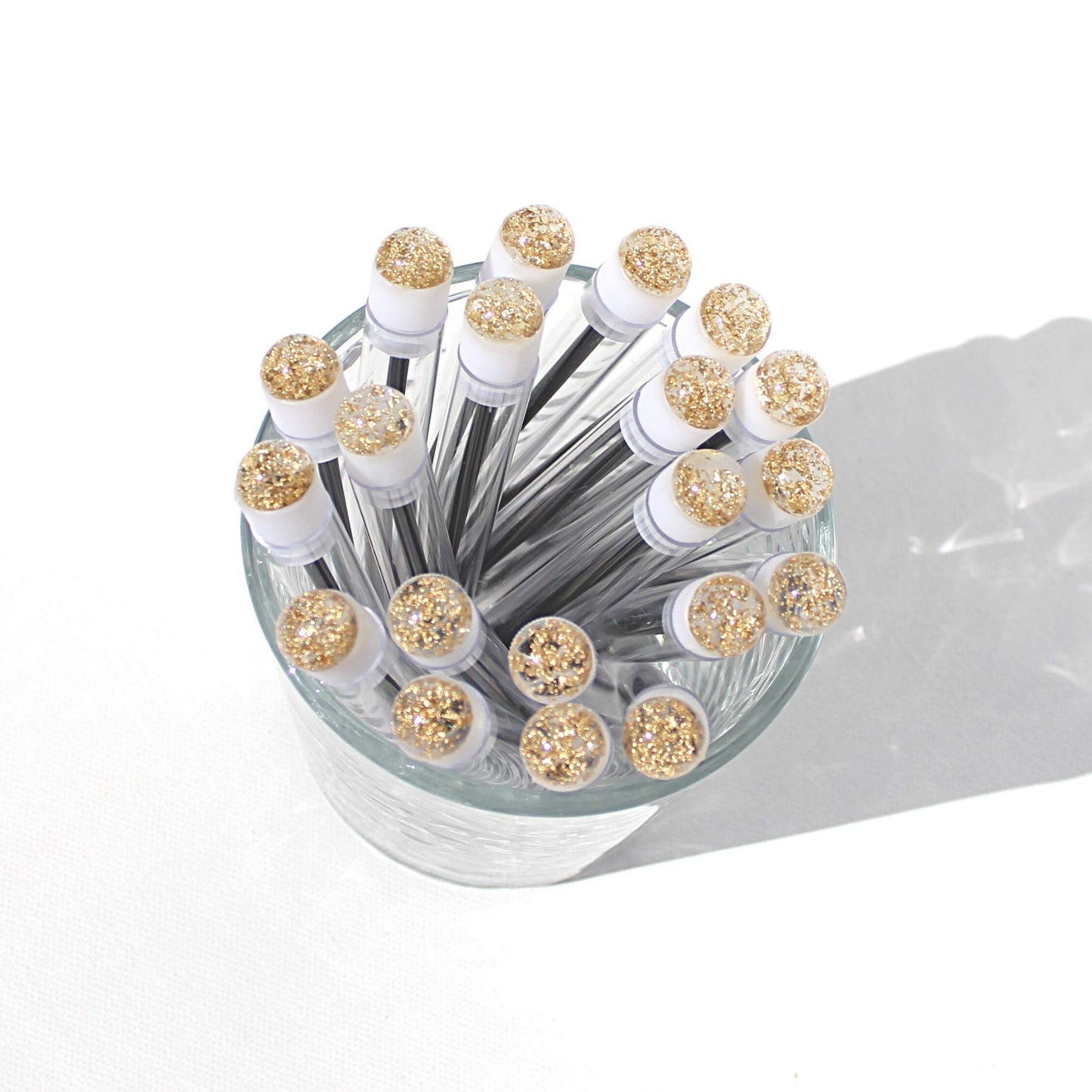 Lash Brush Wands | 20 Pack | Eyelash Extension Supplies | Disposable Lash Spoolie Brush | Gold Fleck Design Beauty & Personal Care Lash Extension Supply